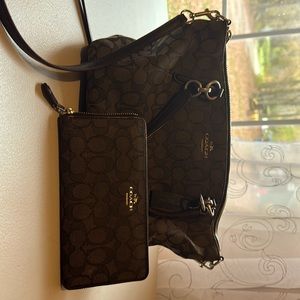 Coach purse and large wallet